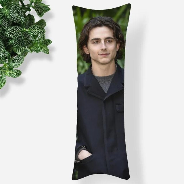 HEARMNY Kissenhülle Timothée Chalamet Körperkissenbezug Schwarz B: 35 cm, H: 45 cm - Bild 1