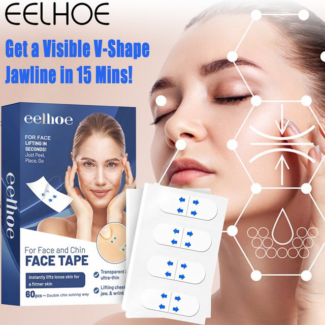 eelhoe Facelifting-Streifen mit Kollagen, 60 Stück, Unisex - Bild 1