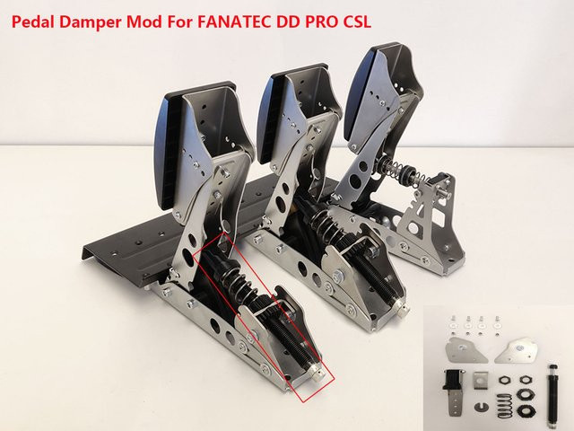 Fanatec Pedal Hydraulische Feder Dämpfer Mod Kit für CSL DD Pro Gas Kupplung und Bremse in Silber - Bild 1