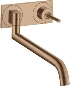 Hansgrohe Axor Uno Spültisch-Wandeinhebelmischer für die Küche in Rosegold - Bild 1