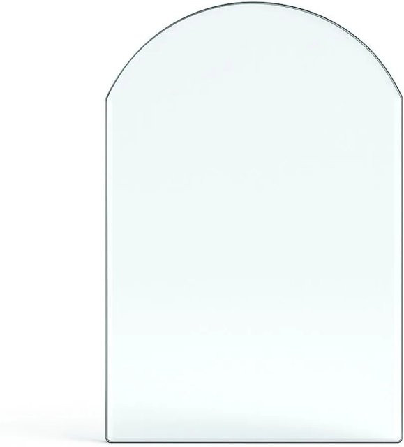 Feuercampus Funkenschutzplatte aus Glas für Kaminofen Rundbogen, transparent, B: 130 cm, H: 120 cm, Tiefe: 0,6 cm - Bild 1