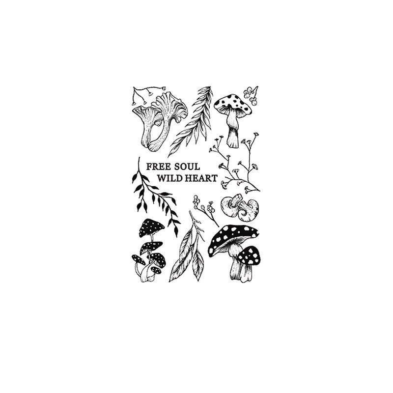JKCODE TATTOO Kräutertattoo-Aufkleber, Waldpilzmotiven, Kinder - Bild 5