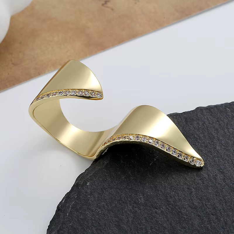 Offener Ring mit Zirkon, Damen - Bild 3