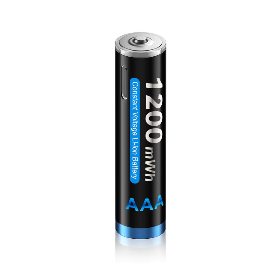 CITYORK 1,5V AAA Lithium-Ionen-Batterie mit USB-C Anschluss, wiederaufladbar, Schwarz - Bild 3