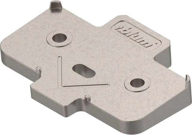 Blum Winkelkeil Kreuzform +5 Grad in Schraubversion, vernickelt, Farbe Silber, Höhe: 0,3 cm - Bild 1