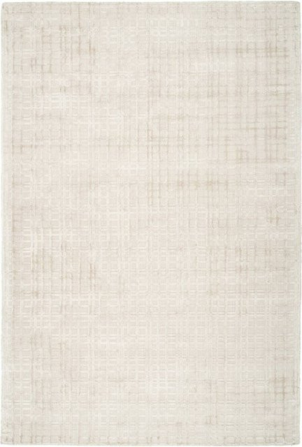 Padiro Kurzflorteppich Karma 125 in Silber und Beige, handgewebter Teppich mit 3D-Design, B/H/L: 80 x 0,8 x 150 cm - Bild 1