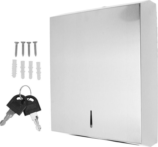 Aimo Wandmontierte Taschentuchbox aus Edelstahl in Weiß - Bild 1
