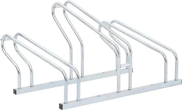 vidaXL Fahrradständer für 3 Fahrräder, freistehend aus verzinktem Stahl, 4005574 - Bild 1