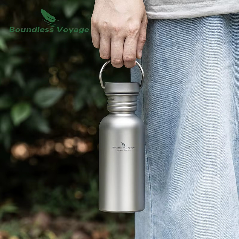 Boundless Voyage Titan-Wasserflasche aus Edelstahl mit breiter Öffnung, Farbe: Silber, 750 ml - Bild 3
