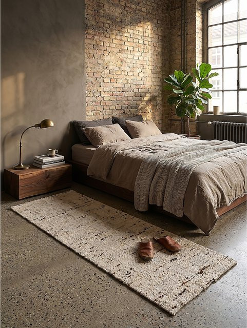Geometrischer Läufer Kadima Design in Natur und Beige für Flur und Diele, B/T: 80 x 300 cm - Bild 1