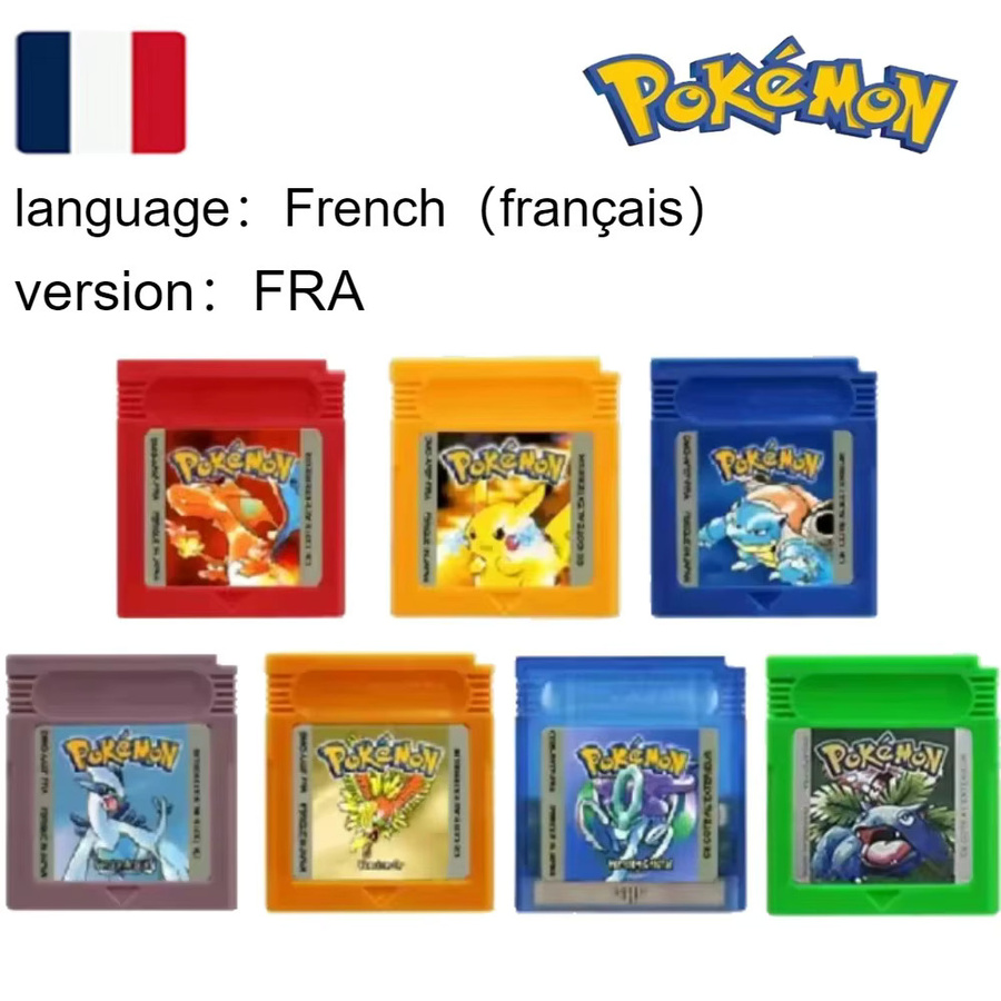 TAKARA TOMY Pokemon GBC-Spielkassette Retro 16-Bit Videospiel in Französisch - Bild 3