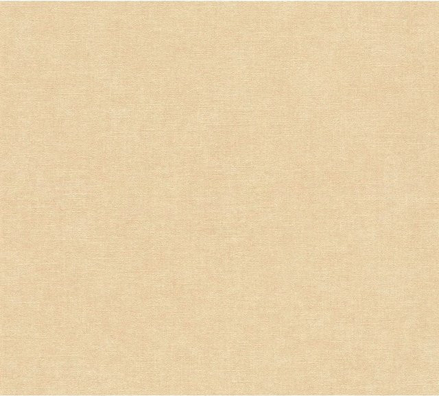 A.S. Création Vliestapete Uni Struktur-Optik in Beige Gelb, Breite: 0,53 m, Länge: 10,05 m - Bild 1