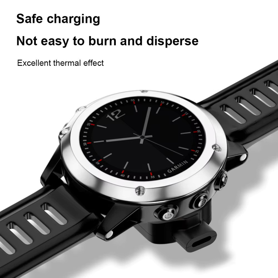 ALLOET 8-Pin zu USB-C Ladeadapter für Garmin MARQ 2 Gen 2 Uhren, Schwarz - Bild 3