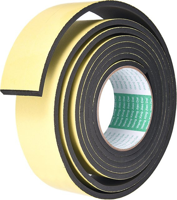 Uxcell Dichtungs-Schaumstoffband Set, 2 Stück, Selbstklebend, Schwarz, Breite: 5-50 mm, Dicke: 1-5 mm, Länge: 3-5 m - Bild 1