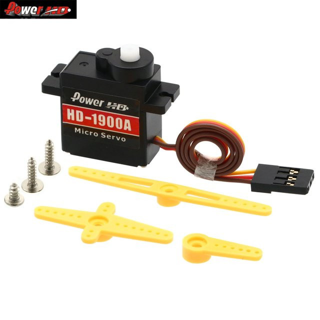 Power HD Micro Mini Analog Servo HD-1900A, mit Pom-Ausrüstung und Kunststoffgehäuse - Bild 1