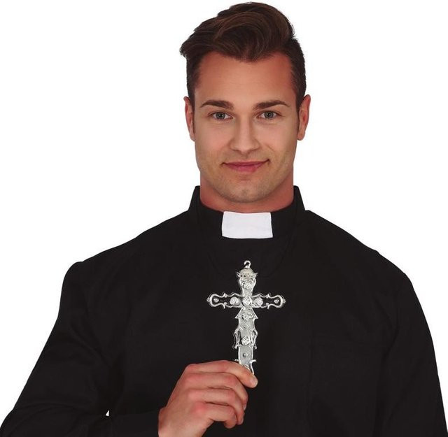 Priesterkreuz Anhänger, Silber, 15 cm, Unisex - Bild 1