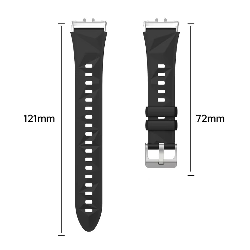 CAOWTAN Uhrenarmband Silikon, Schwarz, Damen, Samsung Galaxy Watch Fit 3, Galaxy Fit 3 - Bild 5