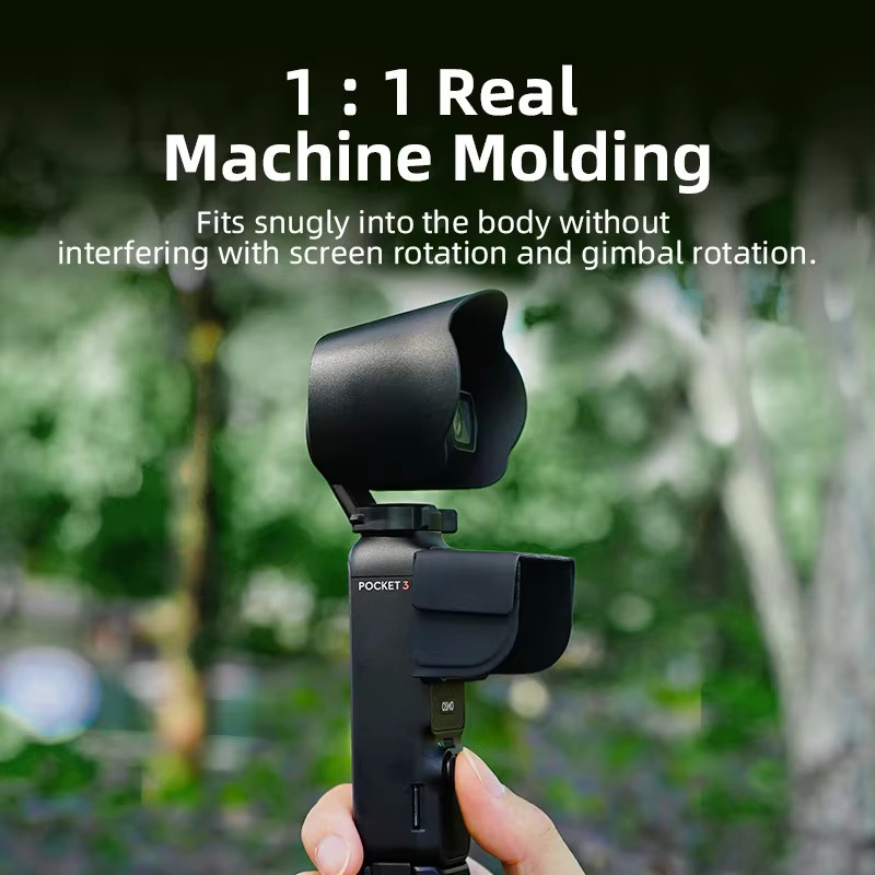 BRDRC Objektiv-Sonnenhaube für DJI Osmo Pocket 3 in Schwarz - Bild 2