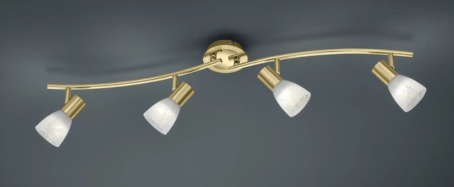 Trio LED-Spot Levisto 4er-Set in Messing matt, verstellbar, warmweiß - Bild 1