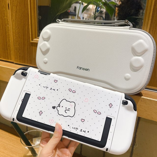 Kawaii Silikon-Schutzhülle für deine Nintendo Switch 2 Konsole und Joy-Cons in Weiß, stoßfest und kratzfest - Bild 1
