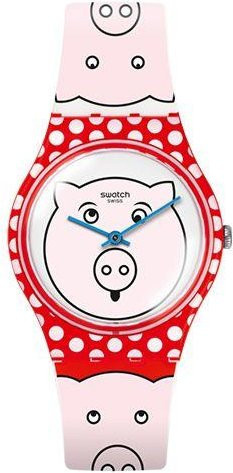 Swatch Armbanduhr, Quarz, Kunststoffgehäuse, 34 mm, Weiß, Damen - Bild 1