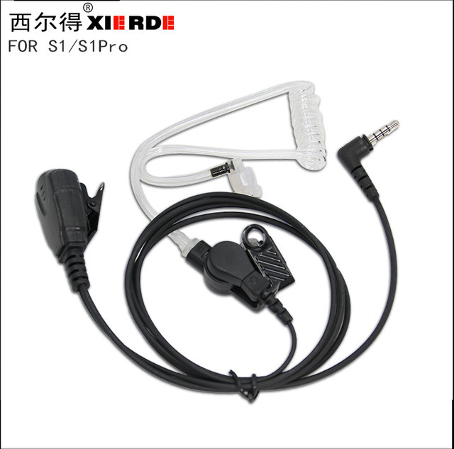 XIERDE In-Ear Kopfhörer für Hytera S1 Pro Walkie Talkie, Schwarz - Bild 1
