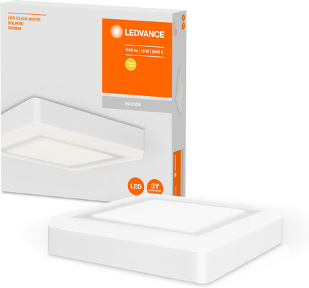 Ledvance LED CLICK White SQ LED-Deckenleuchte in Warmweiß, Breite: 30 cm, Höhe: 30 cm, 18 W - Bild 1