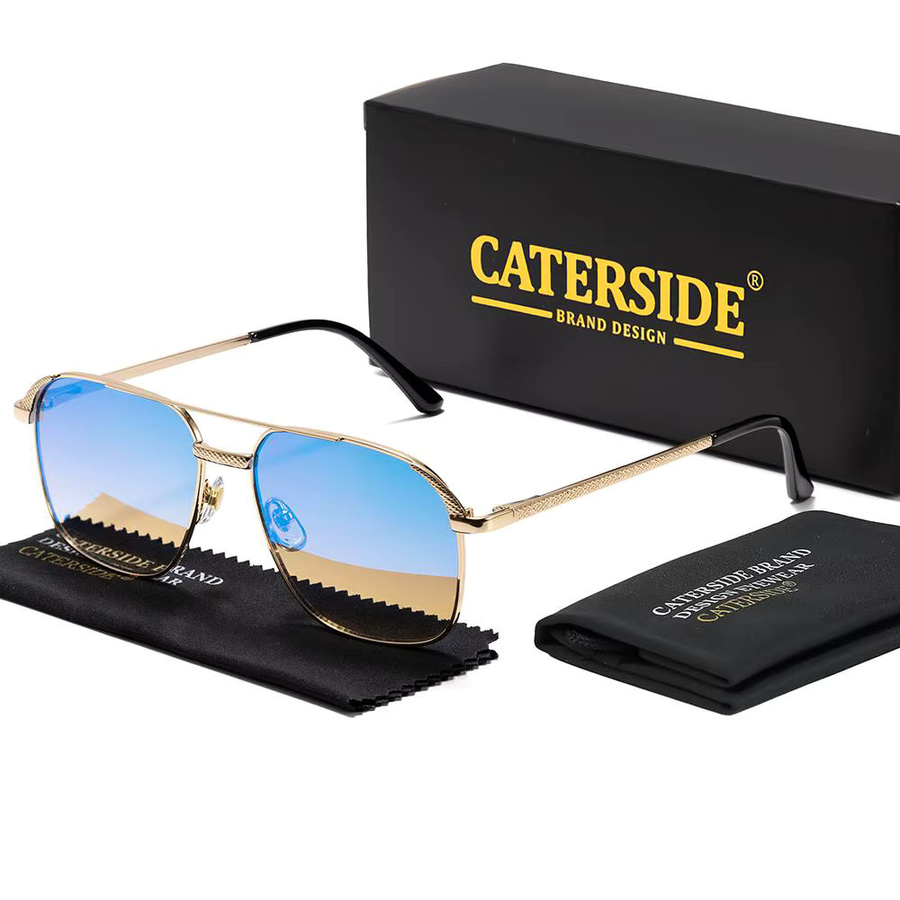 CATERSIDE Sonnenbrille Aviator, Vollrand, Metall, Gold, Unisex - Bild 2