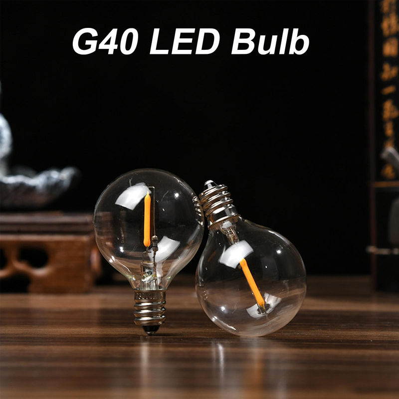 TOMTOP JMS Globe LED G40 Glühbirne 25er Pack, E12 Sockel, Warmweiß, Transparent, IP44 wasserbeständig für Außenbereich und Innenbereich - Bild 5