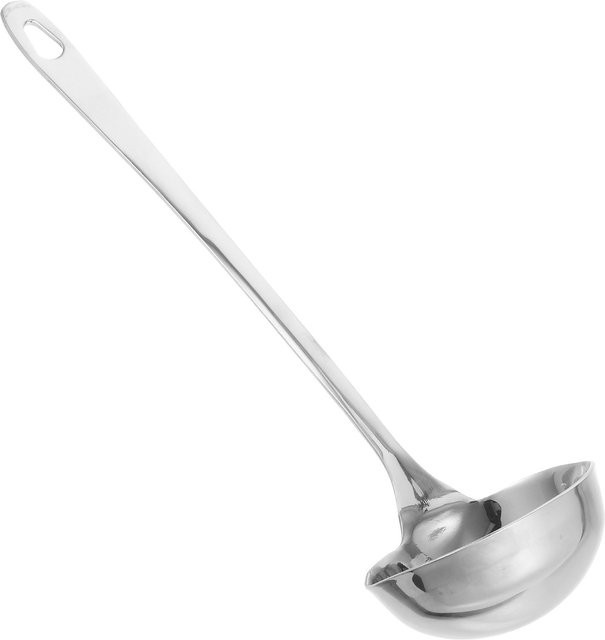 ROSENICE Schöpfkelle aus Edelstahl in Silber mit zwei Ausgießern und langem Griff - Bild 1