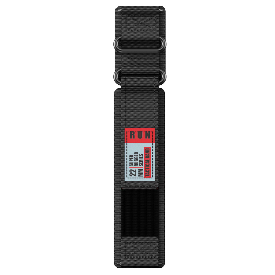 Uhrenarmband Klett-Nylonband, 22 mm, Schwarz, Unisex - Bild 2