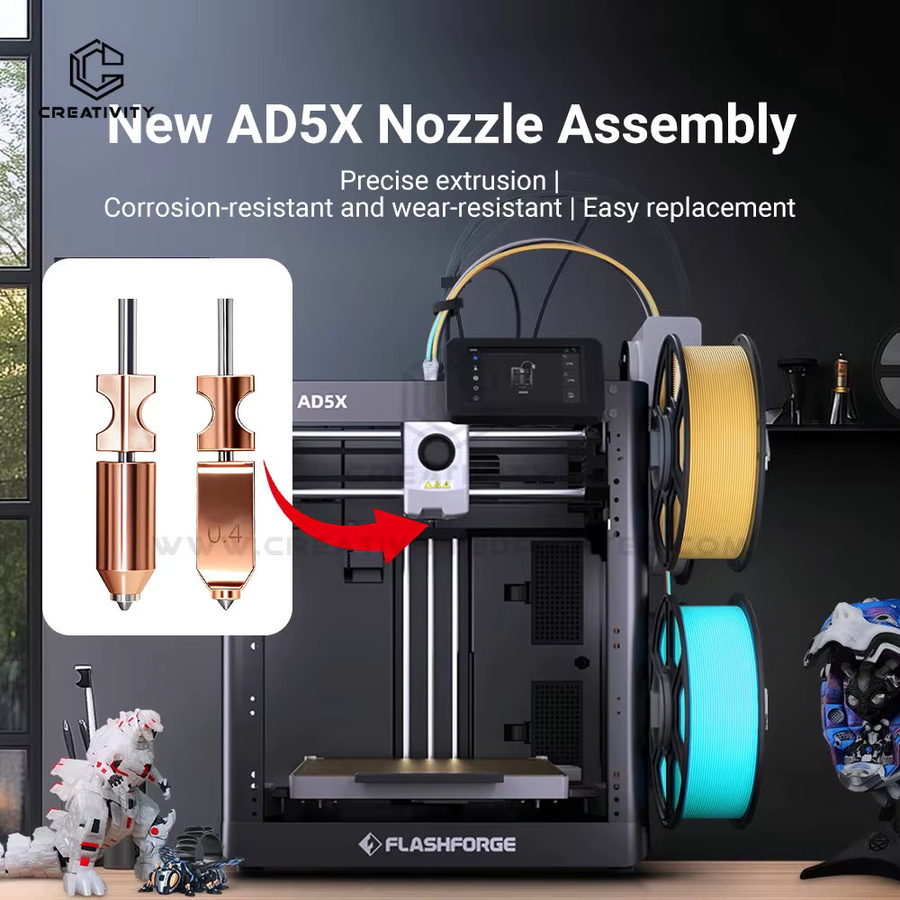 Flashforge AD5X gehärtete Düse 0,4mm für Extruder und Hotend als 3D Drucker Zubehör - Bild 2