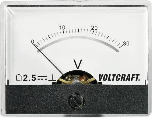 Voltcraft Einbau-Messgerät AM-60X46/30V/DC mit Drehspule in Weiß - Bild 1