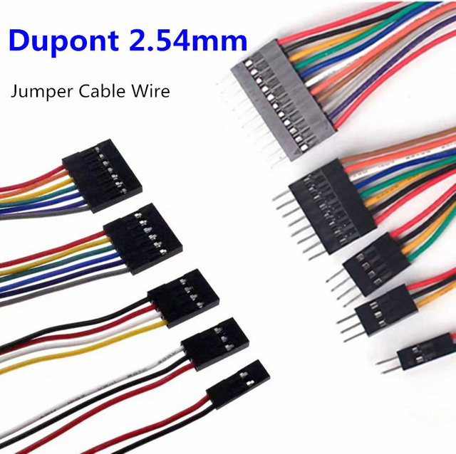 LUOHONGDA Dupont Jumper Kabel Set mit 2,54 mm Pitch für Arduino und Breadboard, 10 Stück, Mehrfarbig, Männlich-Weiblich und Linie - Bild 1