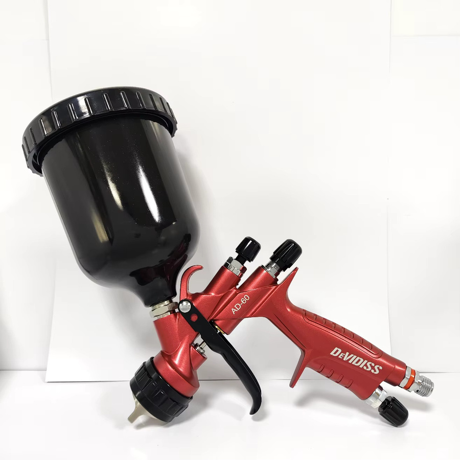 Devi AD-60 Rote Luftspritzpistole mit 1,3 mm HVLP-Düse und Doppeldruckregelung - Bild 2