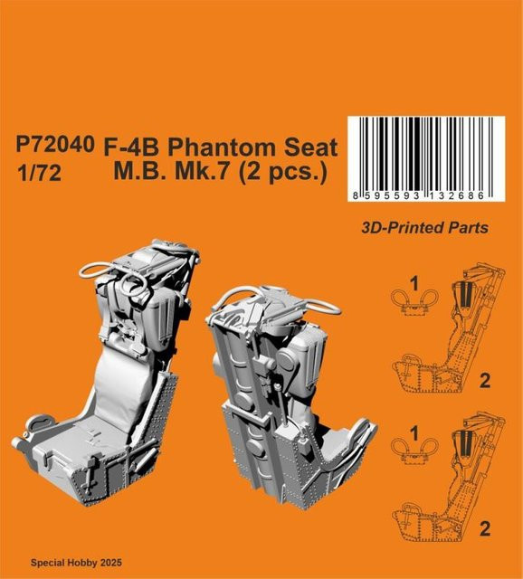 CMK F-4B/C Phantom Seat, 2-teiliges Set - Bild 1