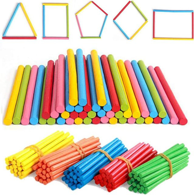 Binchi Bambus-Zählstäbchen, Mathe-Lernspielzeug, 100 Stück - Bild 1