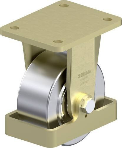 Blickle Schwerlast-Bockrolle BS-SVS 127K-FS in Gold mit 125 mm Rad-Durchmesser und 1750 kg Tragfähigkeit - Bild 1