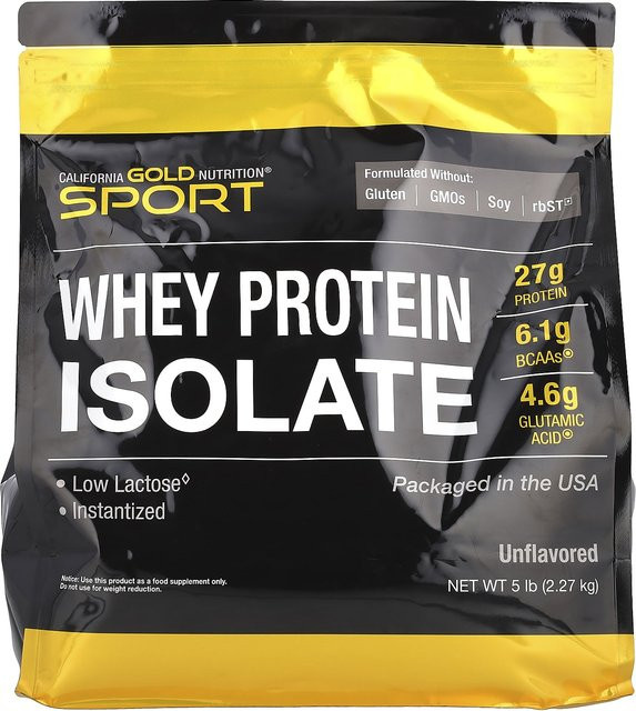 California Gold Nutrition Molkenproteinisolat geschmacksneutral 2,27 kg - Bild 1