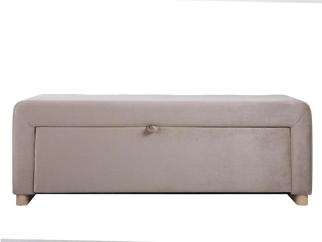 Sitzbank Capino von Vente-unique in Taupe aus Samt, Breite: 130 cm - Bild 1
