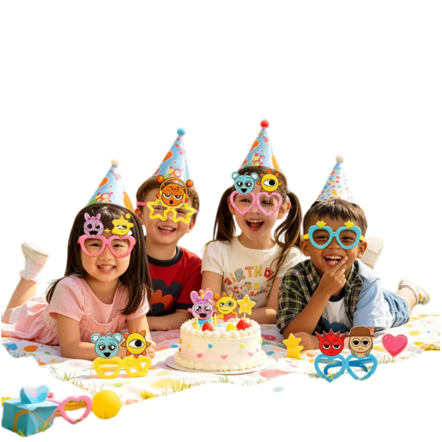 Hasbro Sprunkis Partybrillen, 12-teiliges Set, Party-Event-Zubehör - Bild 6