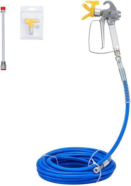 Airless Farbsprühschlauch-Set von Buying Solutions, MB, Blau, 50 Fuß, 1/4 Zoll, mit Schwenkgelenk, 3600 psi und 517 Düse - Bild 1