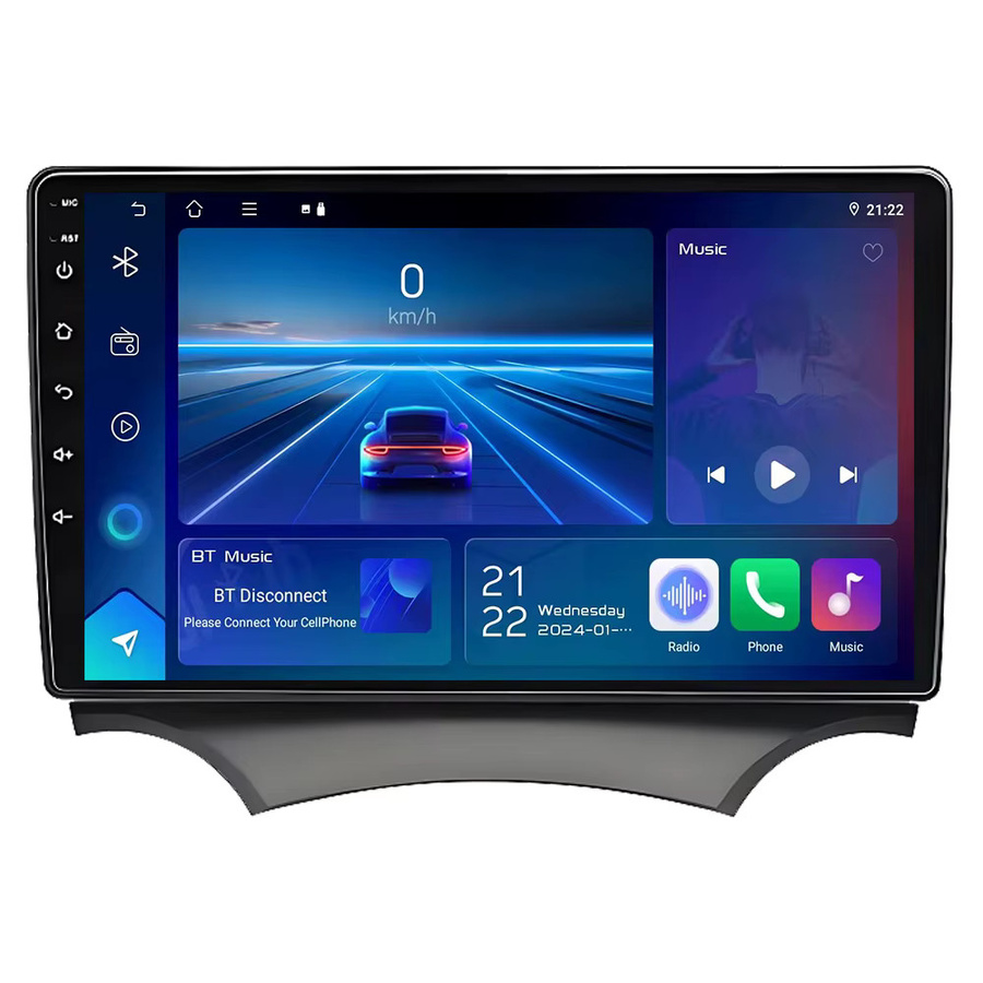 Nevegetor Android Autoradio mit kabellosem CarPlay für Ford Ka, 8G+256G, GPS und Wi-Fi, Schwarz - Bild 5