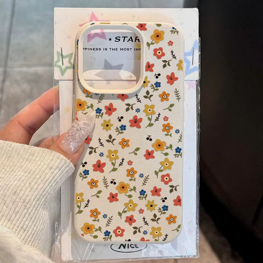 AKABEILA Blumen Handyhülle aus weichem TPU für iPhone 11 bis iPhone 17 Pro Max, Stoßfeste Schutzhülle in Grün und Mehrfarbig - Bild 2