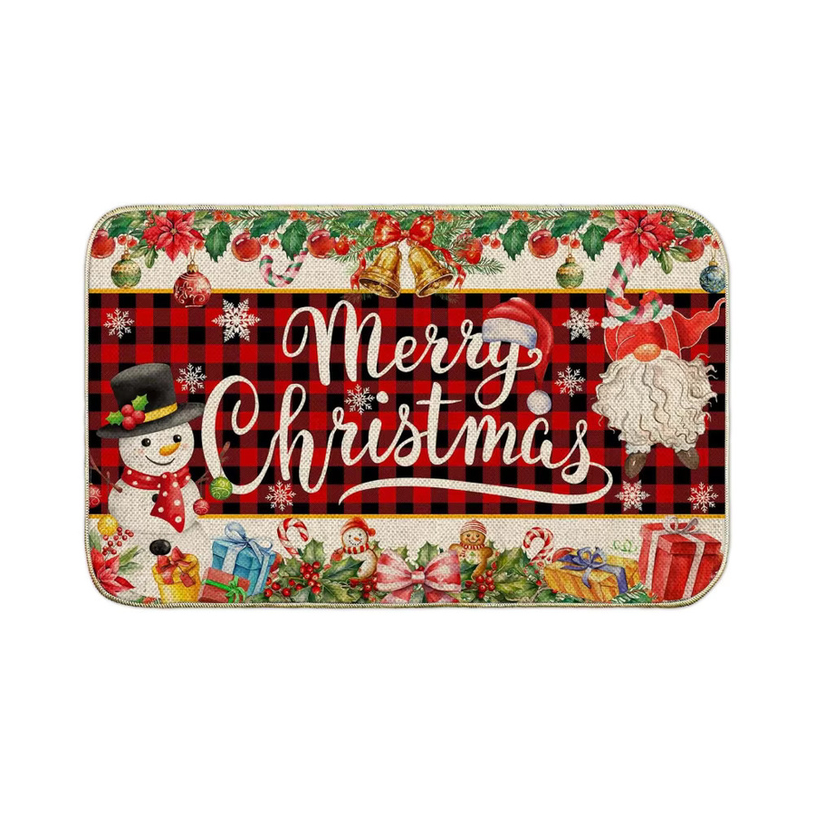 VIKAMA Christmas Welcome Home Teppich, rutschfest und schmutzabweisend, mehrfarbig, B/T: 60 x 40 cm - Bild 3