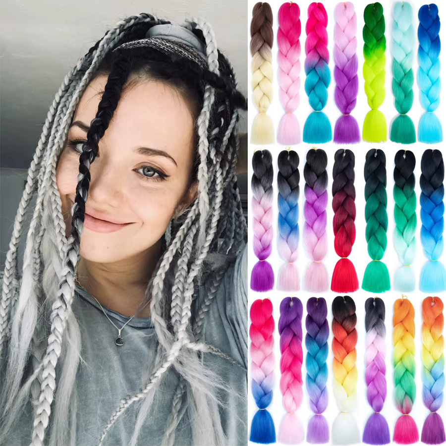 Betella Jumbo-Zöpfe, synthetisches Flechthaar, Afro-Ombre, Kinder - Bild 2