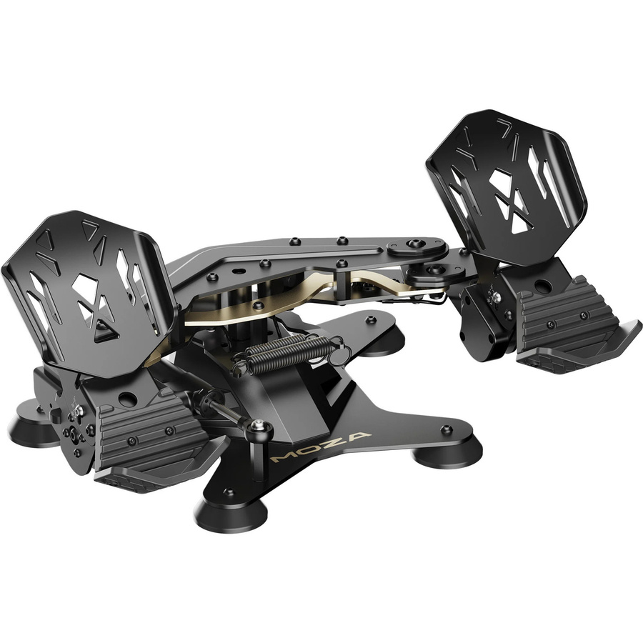 MOZA MRP Rudder Pedals Simulation Pedale in Schwarz und Silber mit USB-C Anschluss für PC - Bild 1