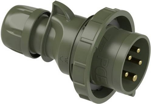 PC Electric CEE Stecker 32A 5polig IP67 grau grün - Bild 1