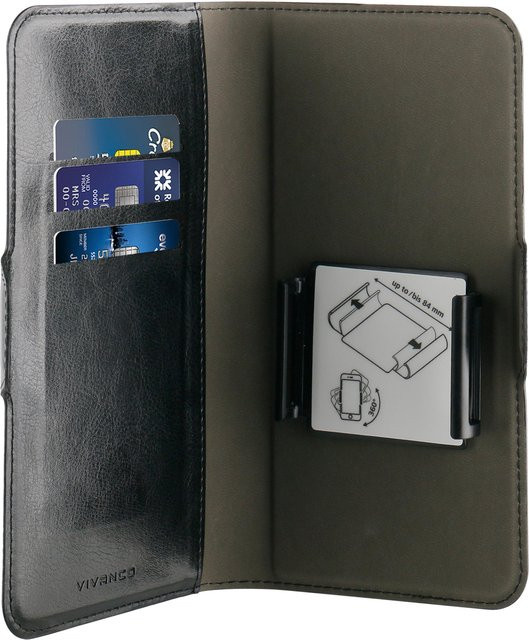 Vivanco Universal Book Case Handyhülle Gr. XL in Schwarz - Bild 1