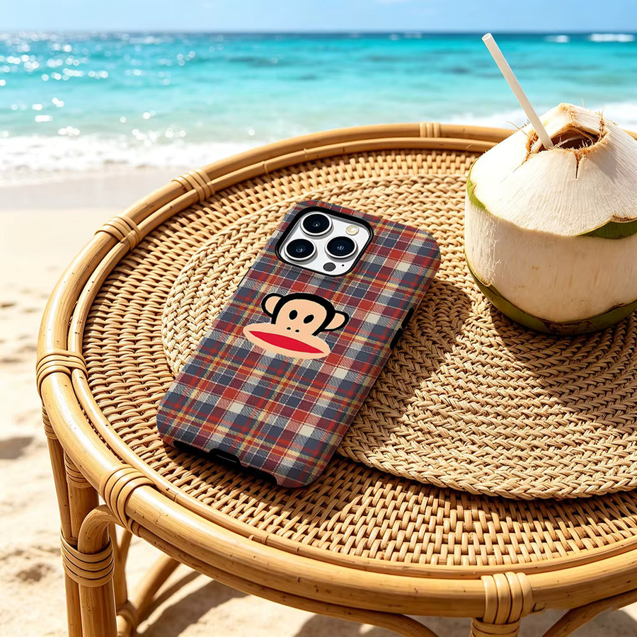 CaseChic MagSafe Schutzhülle für iPhone 17 16 15 14 Plus Pro Max mit Paul Frank Kariertem Design in Multicolour und Stoßfestem Bumper - Bild 4